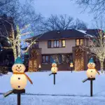 Outdoor Solar Snowman Garden Lights