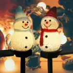 Outdoor Solar Snowman Garden Lights