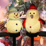 Outdoor Solar Snowman Garden Lights